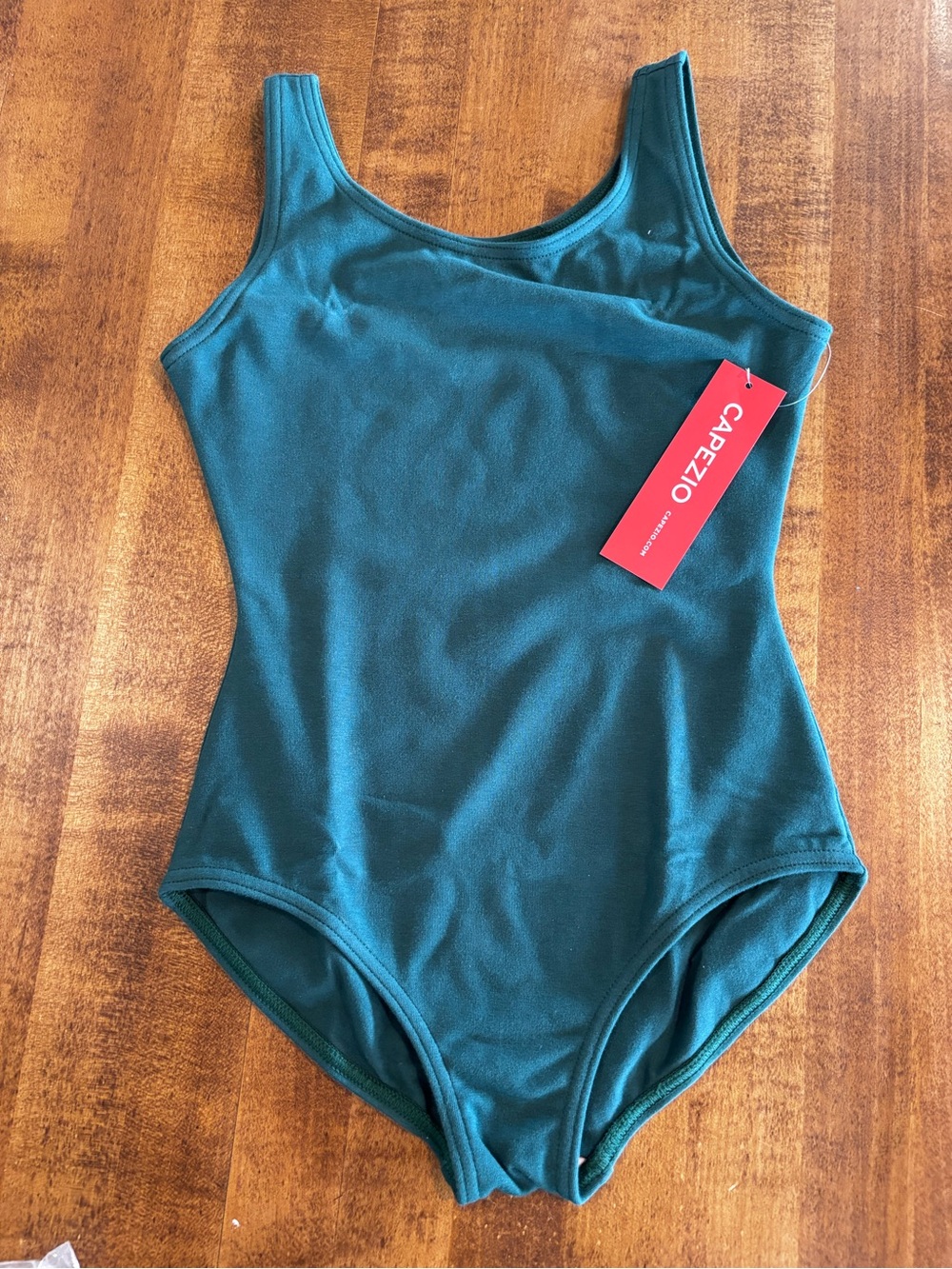 Capezio Girls' green leotard medium